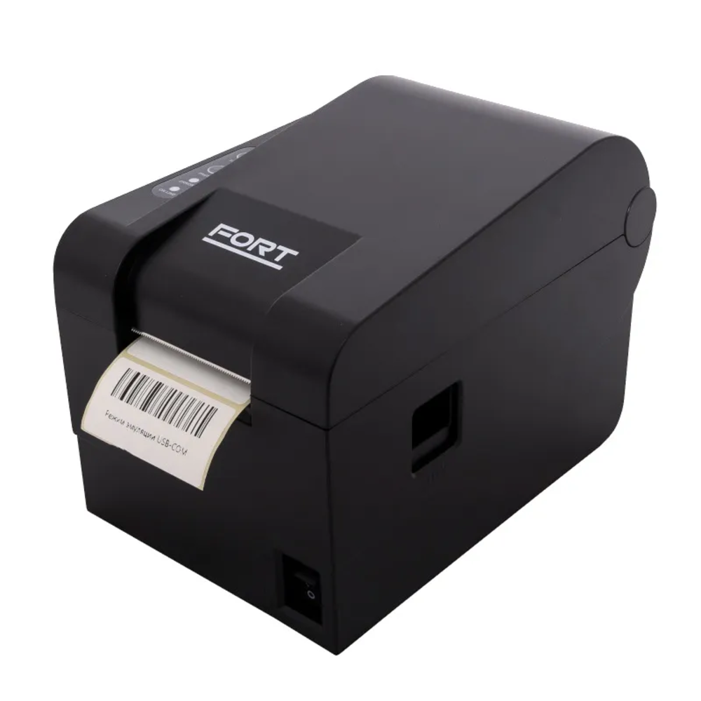 Принтер этикеток FORT FT-23DTB (термо, 203dpi, USB) черный