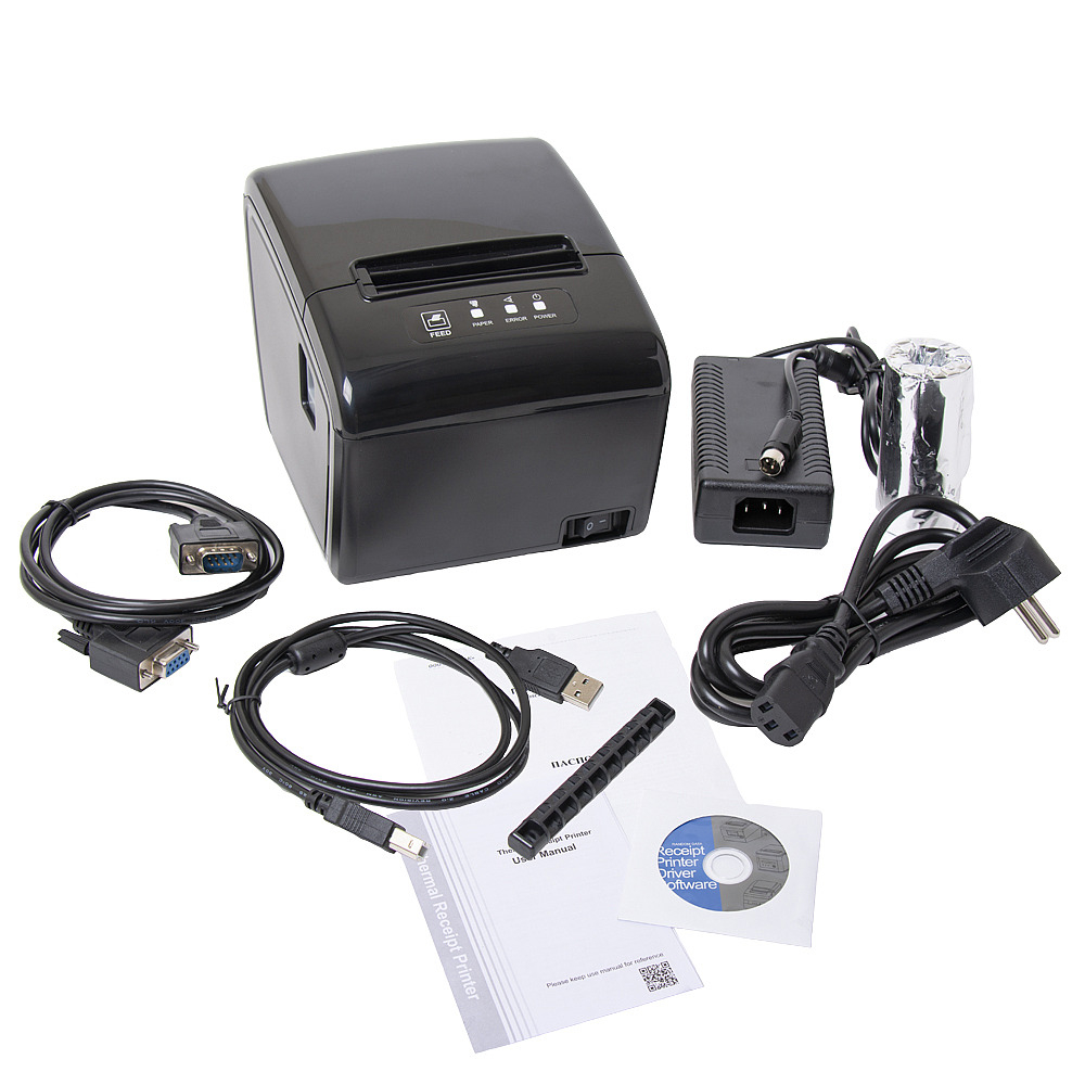 Принтер чеков POScenter RP-100 USE (80мм, 260 мм/сек, автоотрез, RS232+USB+LAN) черный