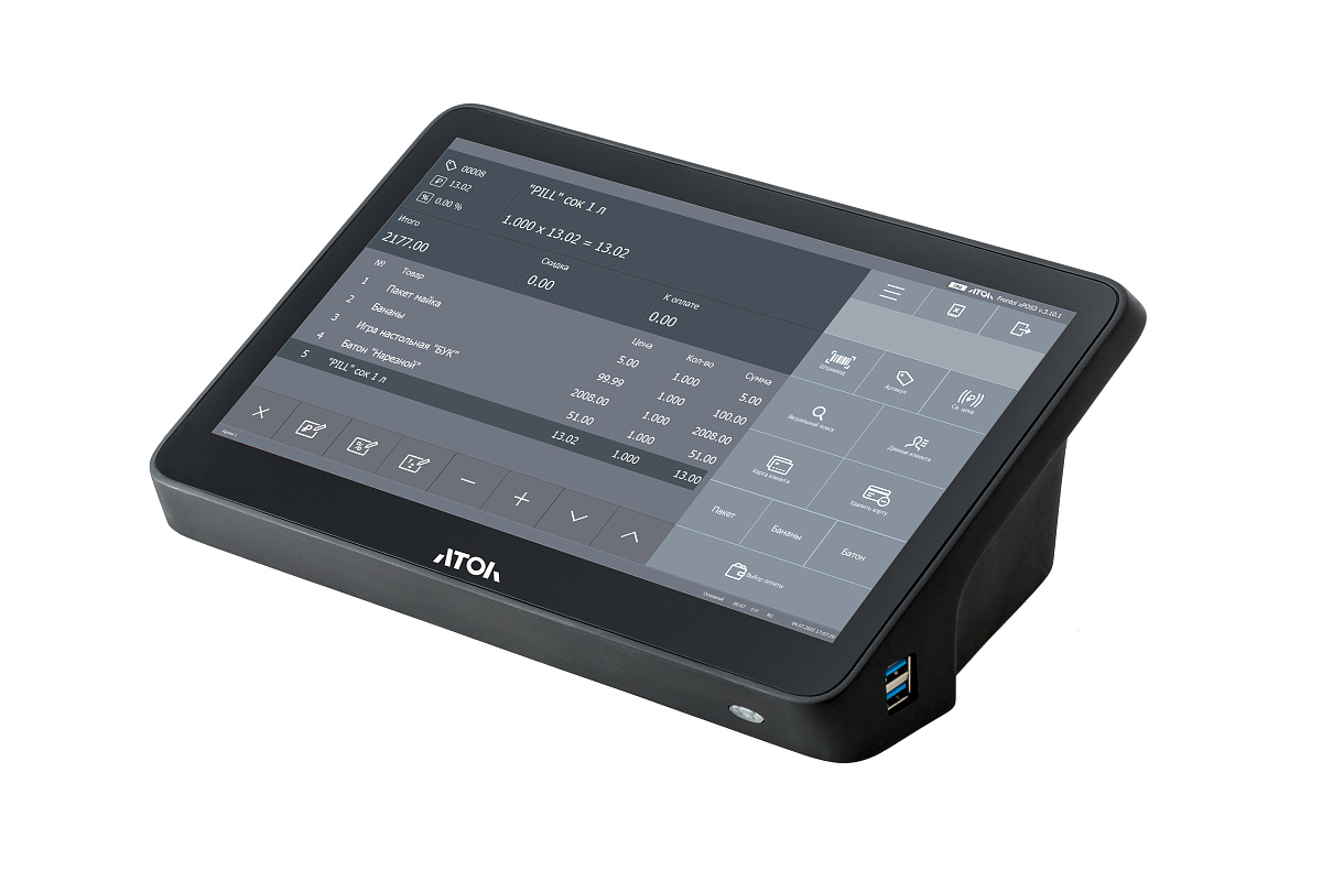 Сенсорный терминал АТОЛ Optima (11.6", J3455, 4 ГБ DDR3L, SSD 128 Гб M.2, без АКБ, с ОС). V7 Lite — изображение 4